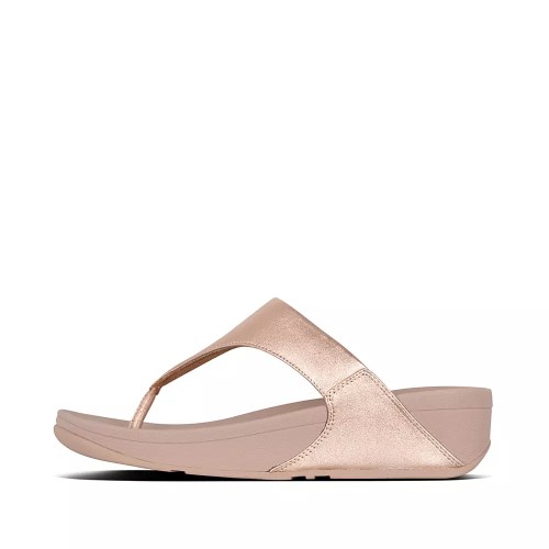 Fitflop LULU Lær Tå-Post Sandaler Dame Gull | 528760-E