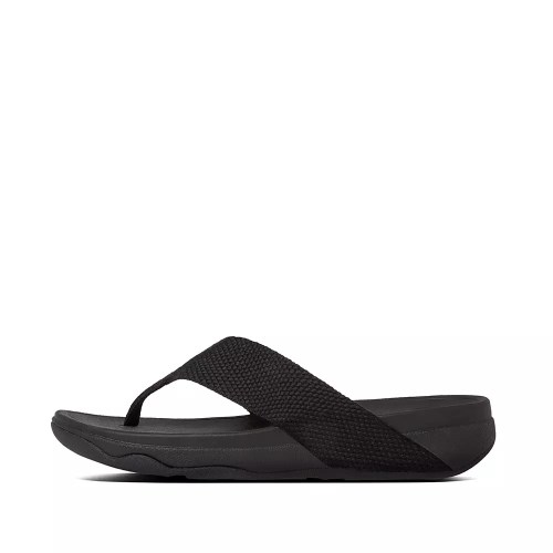Fitflop SURFA Tå-Post Sandaler Dame Svarte | 950214-X