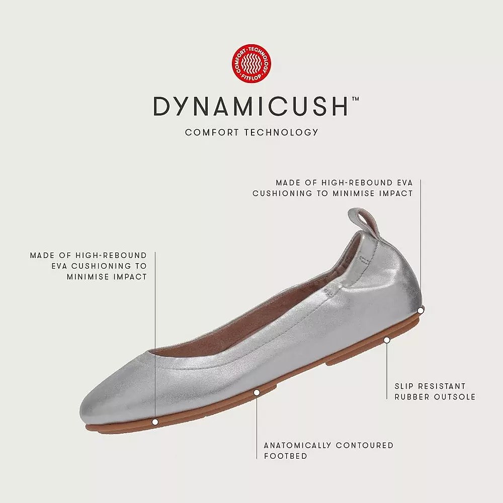 Fitflop ALLEGRO Soft Lær Ballerinasko Dame Lyse Brune | 247091-F