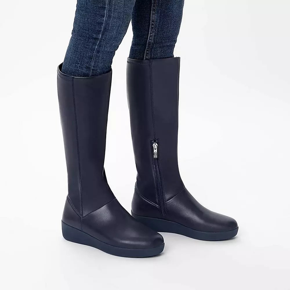 Fitflop SUMI Stretch Knehøye Støvletter Dame Marineblå | 540138-H