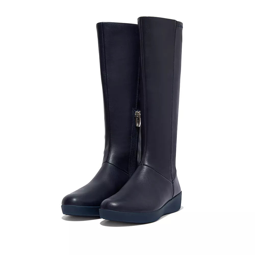 Fitflop SUMI Stretch Knehøye Støvletter Dame Marineblå | 540138-H