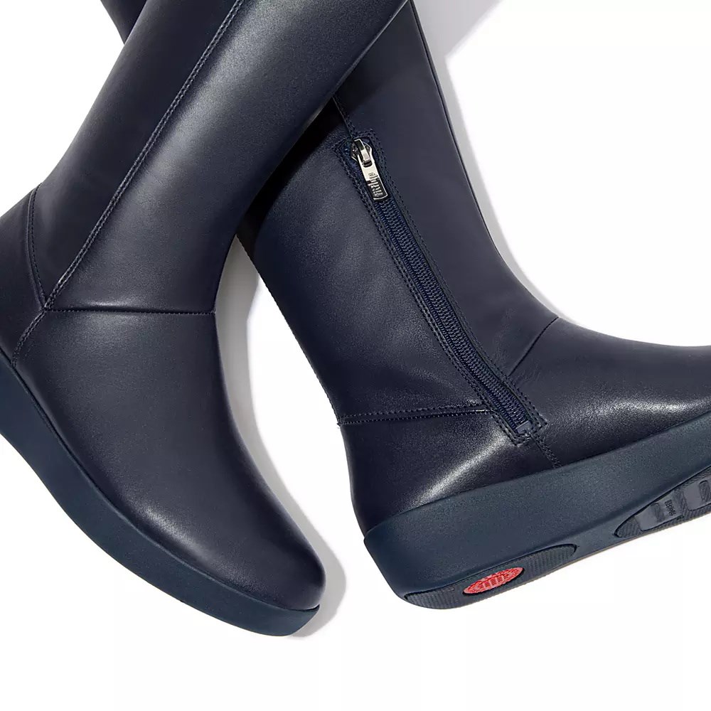 Fitflop SUMI Stretch Knehøye Støvletter Dame Marineblå | 540138-H