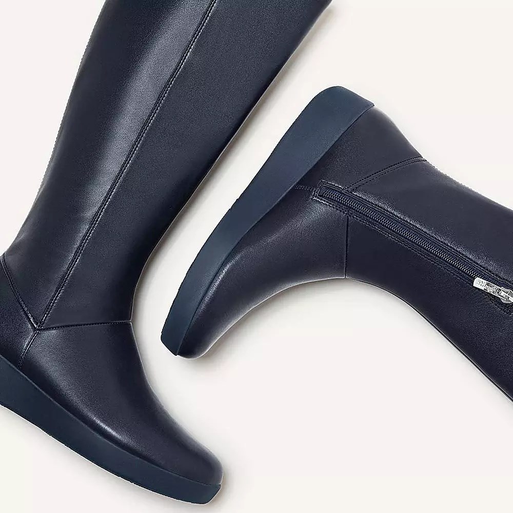 Fitflop SUMI Stretch Knehøye Støvletter Dame Marineblå | 540138-H