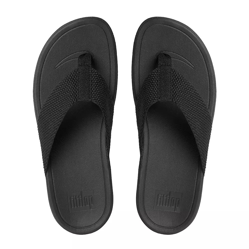 Fitflop SURFA Tå-Post Sandaler Dame Svarte | 950214-X