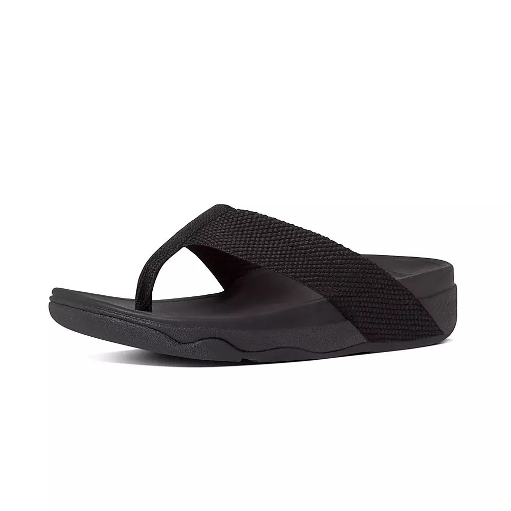 Fitflop SURFA Tå-Post Sandaler Dame Svarte | 950214-X