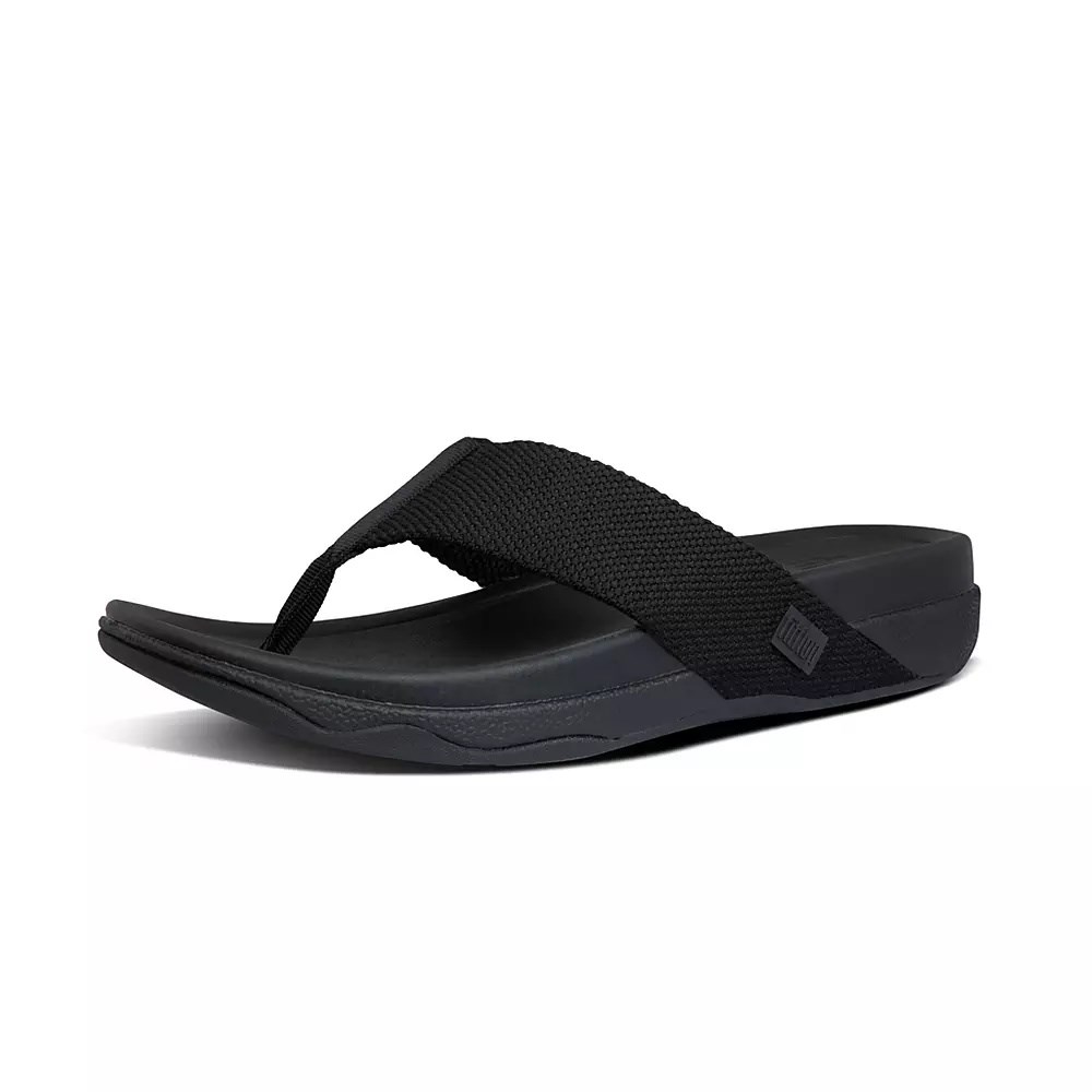 Fitflop SURFER Tå-Post Sandaler Herre Svarte | 860514-H