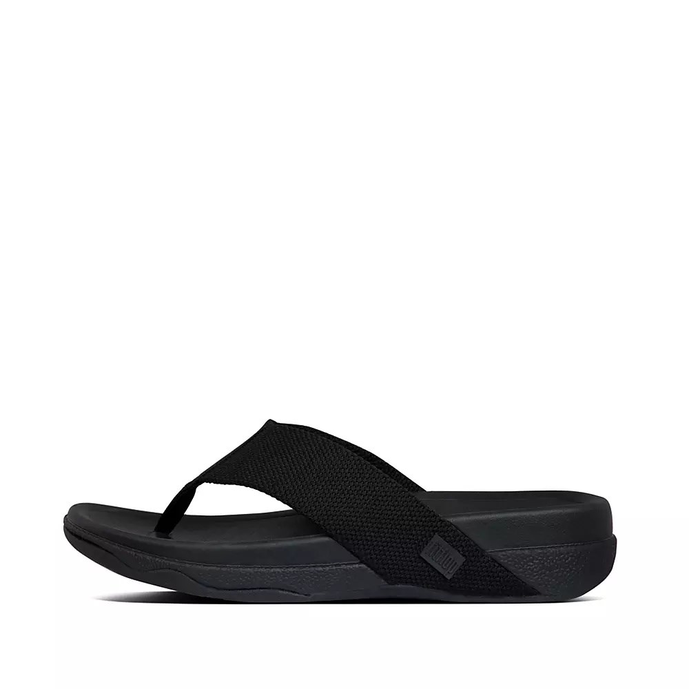 Fitflop SURFER Tå-Post Sandaler Herre Svarte | 860514-H