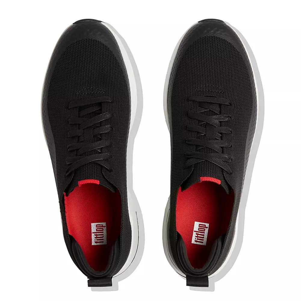 Fitflop UBERKNIT EVER Knit Joggesko Herre Svarte | 413275-K